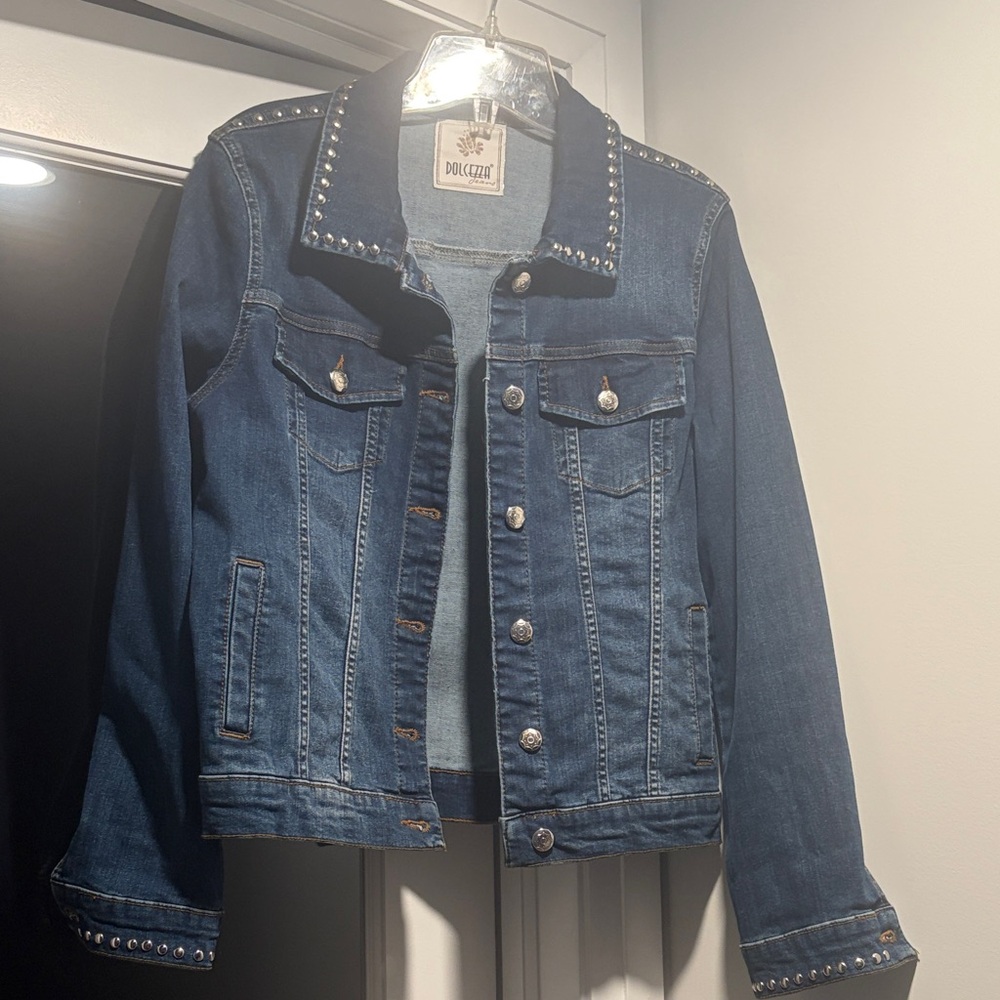 Dolcezza Women's Studded Denim Jacket